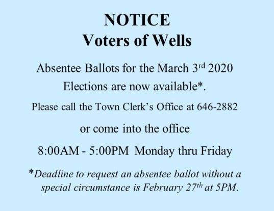 Absentee Ballots for 03-03-2020 Elections revised for News